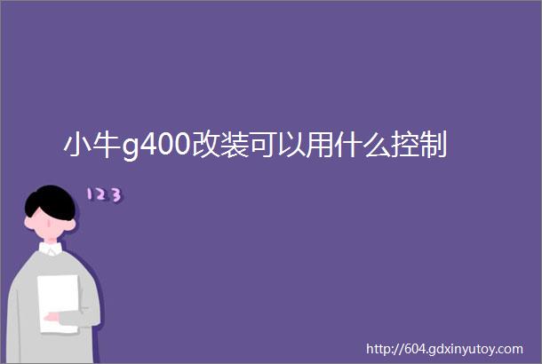 小牛g400改装可以用什么控制