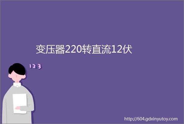 变压器220转直流12伏